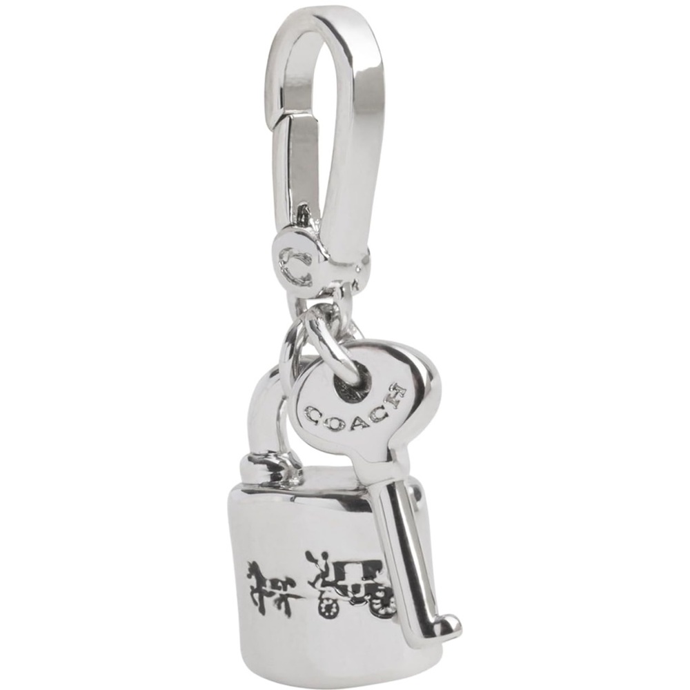 New Coach Silver Lock and Key Jewelry or Bag Charm - Picture 3 of 7